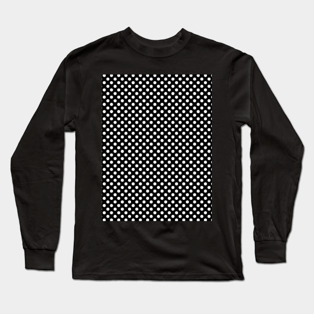 Black and White Polka Dots Elegant Design Classic Retro Vintage Chic Cool Fun Long Sleeve T-Shirt by PLdesign